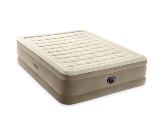 INTEX Ultra Plush Luftmadrass -Brun Dubbel