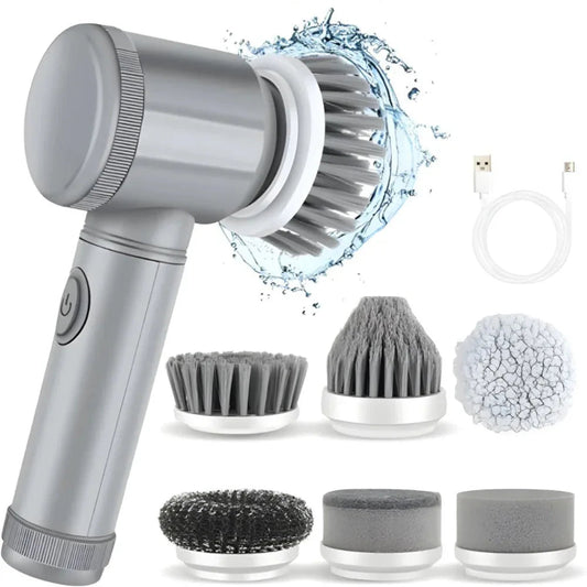 Multi Functional Kitchen Bathroom Handheld Wireless Electric Cleaning Brush