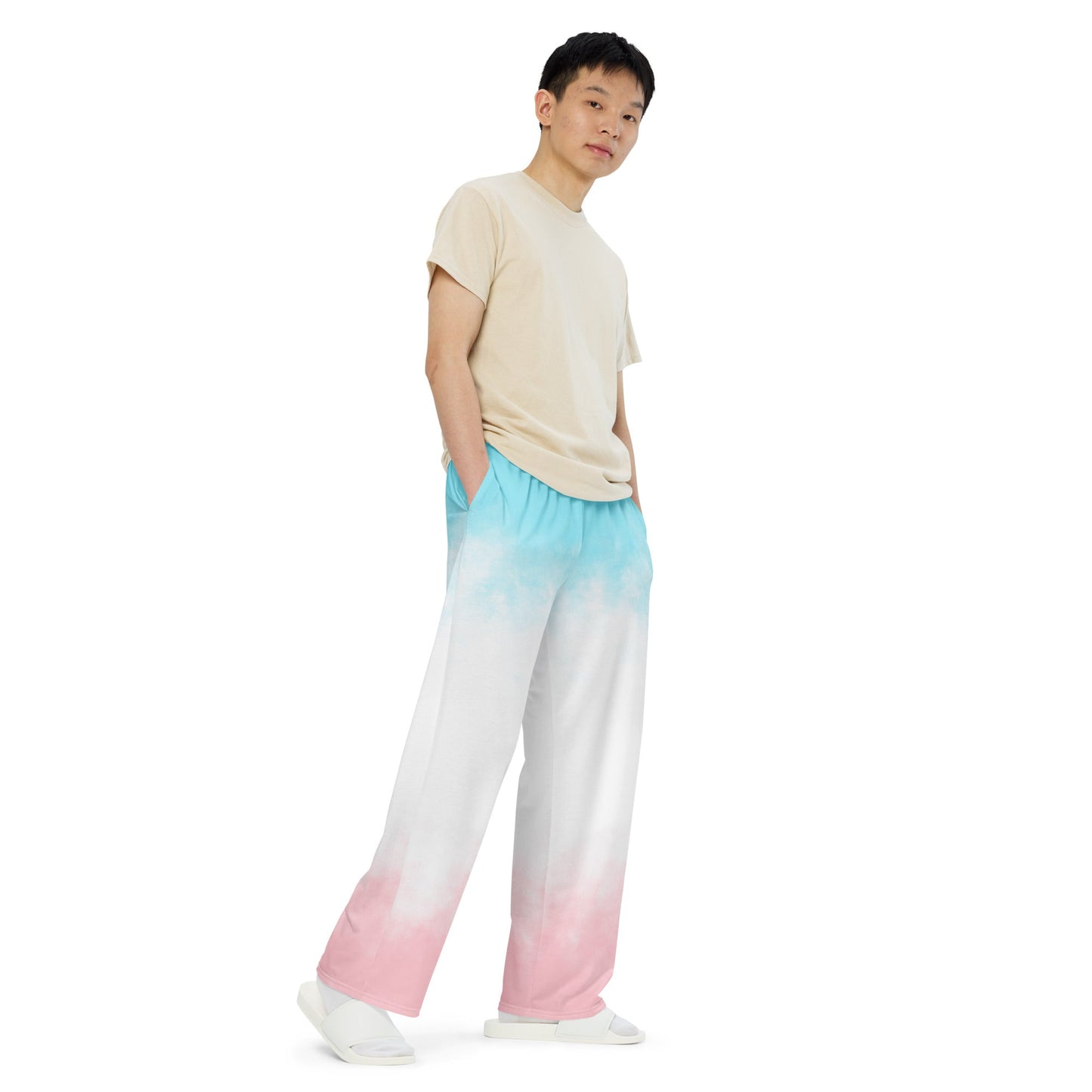 All-over print unisex wide-leg pants