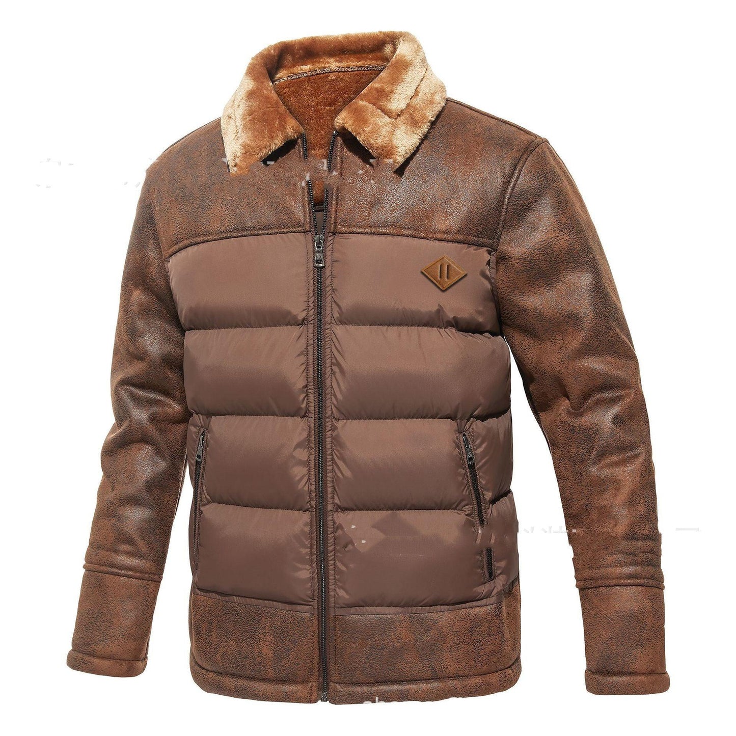 Autumn & Winter Fur Integrated Fashionable Jacket For Men