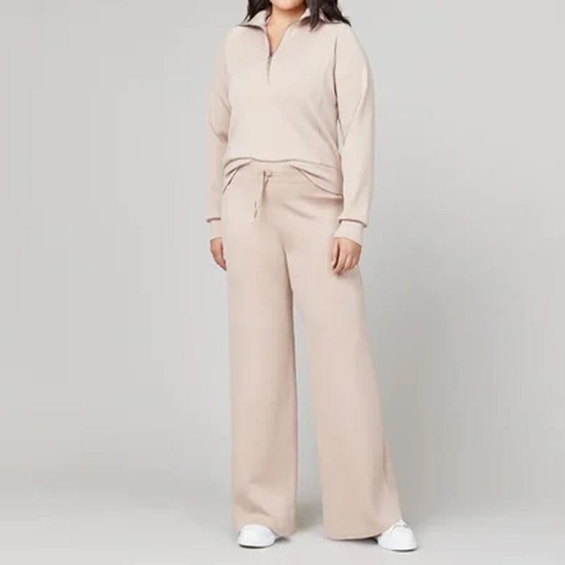 Avslappnade byxor och långärmad topp - Set