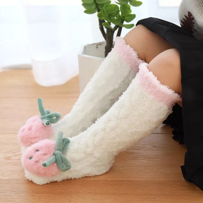 Bebis Vinter Fluffiga Toffel Sockor