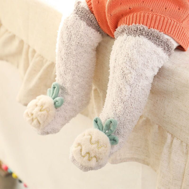 Bebis Vinter Fluffiga Toffel Sockor