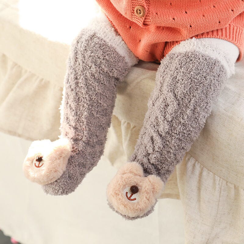 Bebis Vinter Fluffiga Toffel Sockor