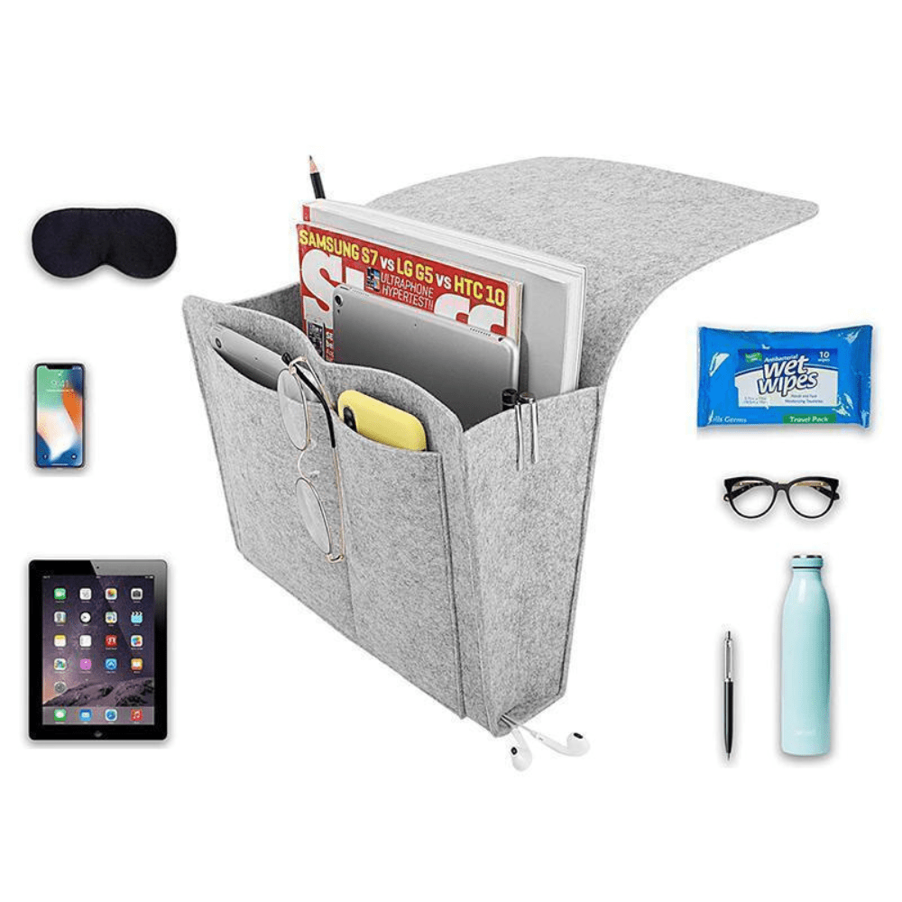 Smart Förvaringsficka – Säng- & Sofforganiserare i Filt