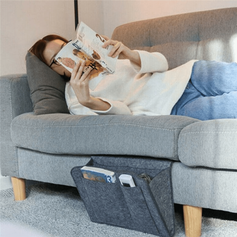 Smart Förvaringsficka – Säng- & Sofforganiserare i Filt