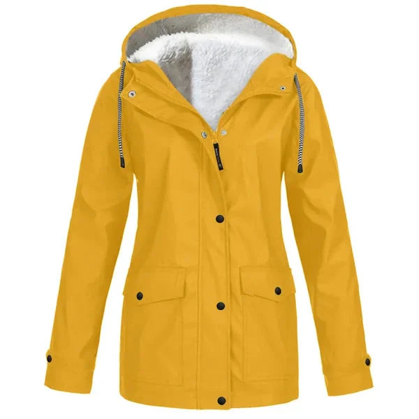 Varm regnrock i fleece