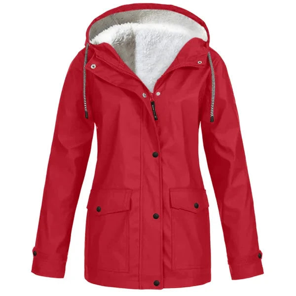 Varm regnrock i fleece