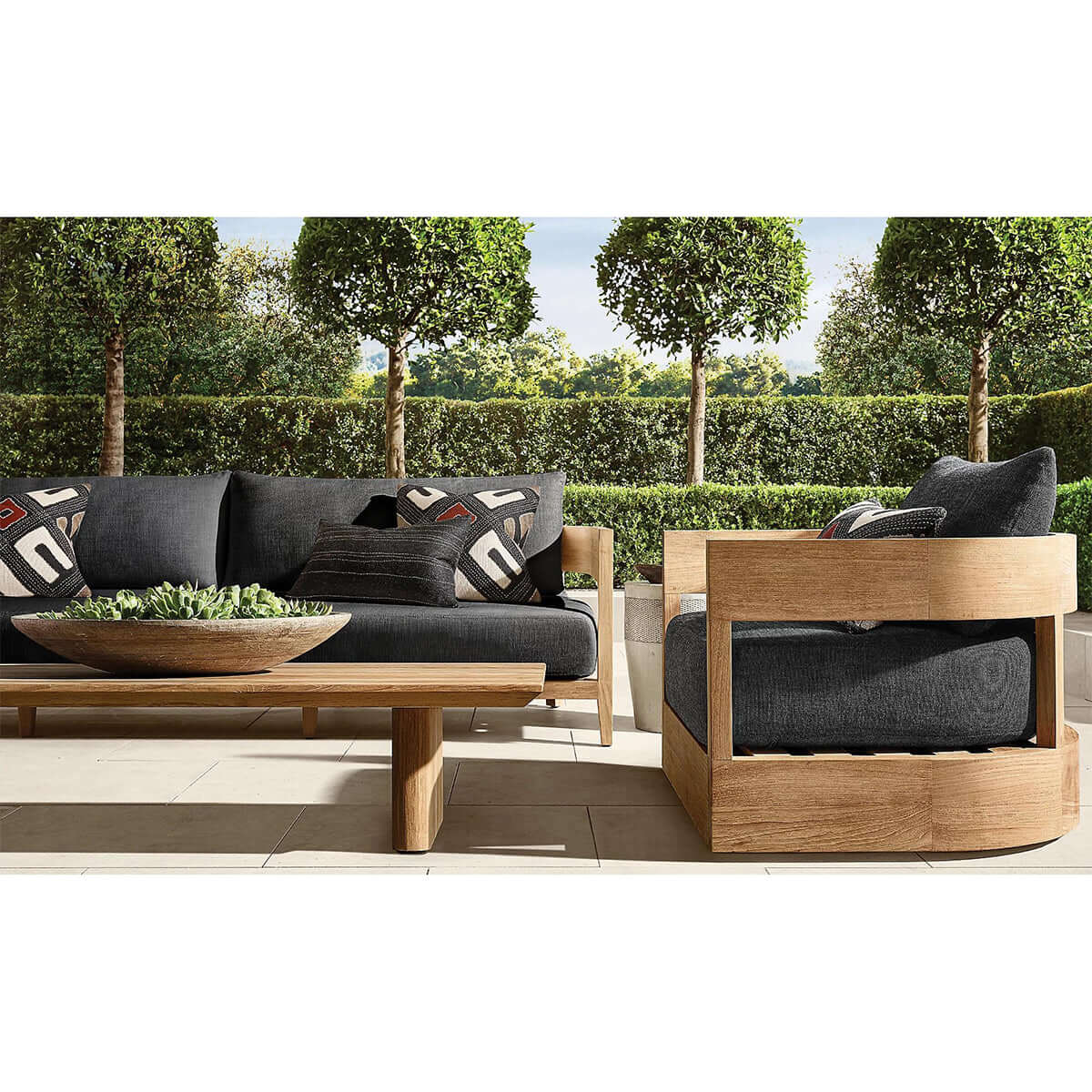 Bruce Rectangular Teak Coffee Table-3
