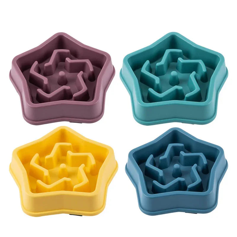 Plastic Choking Preventing Feeding Pet Bowl