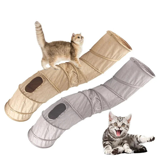 Collapsible S-Shape Peekaboo Interactive Cat Tunnel Toy