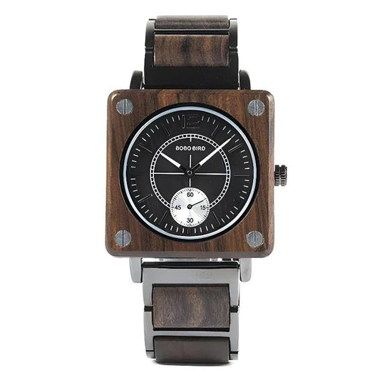 Creative Wooden Square Quartz Watch