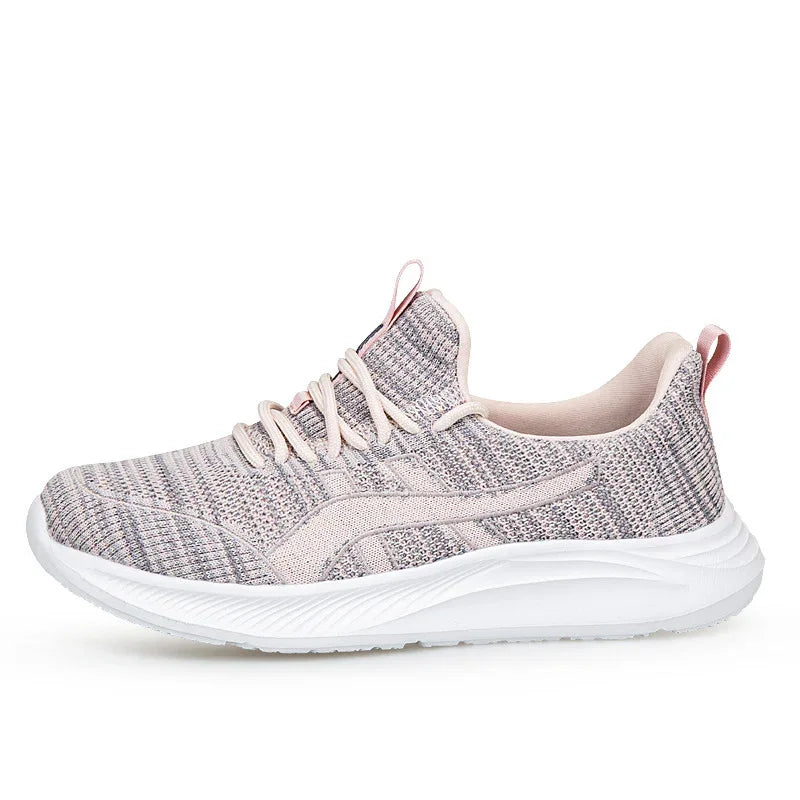 Fly-Knit Sneakers Soft Bottom Non-Slip Women's Running Shoes