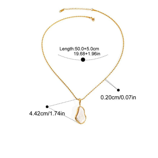 Stainless Steel Pearl Necklace For Women