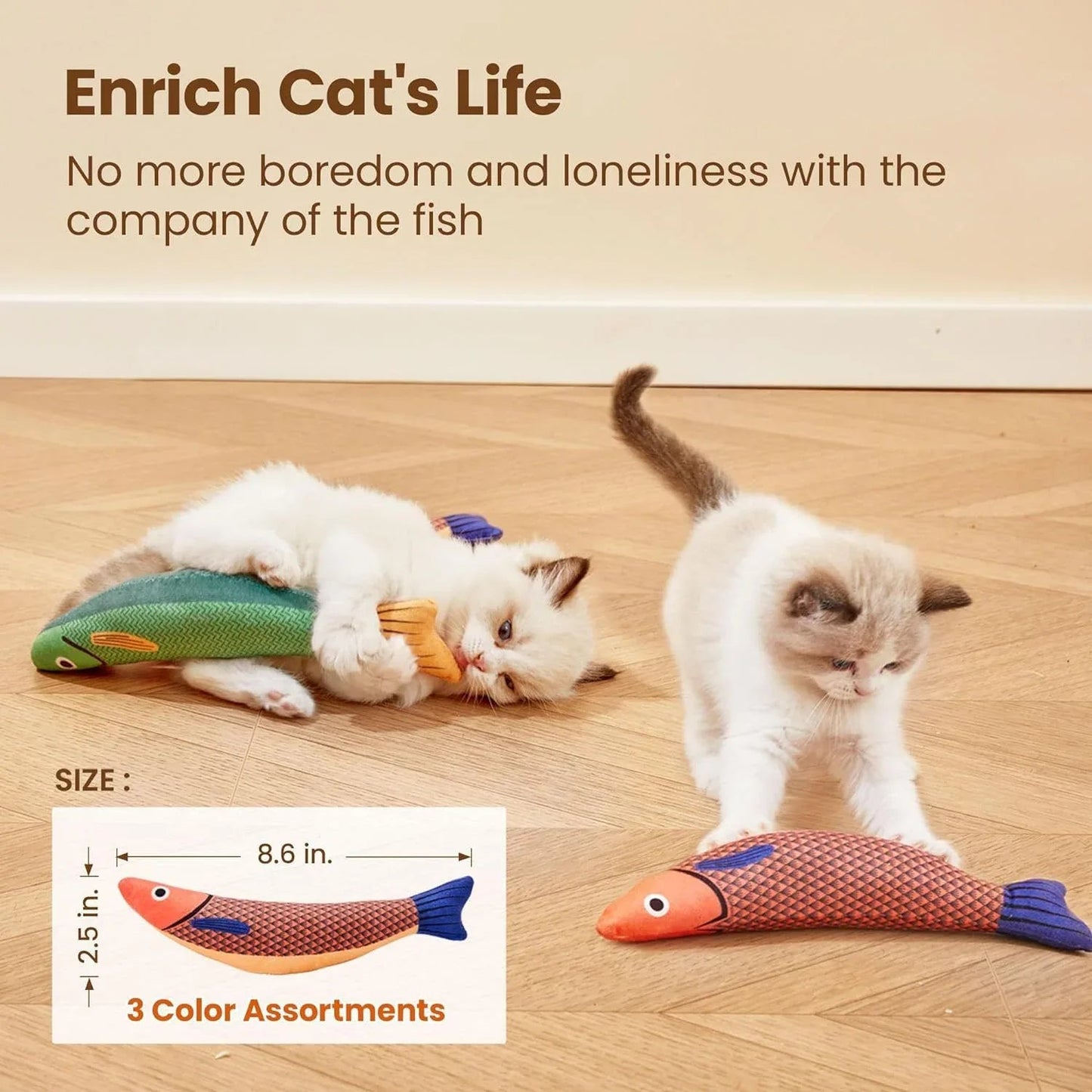 Durable Interactive Soft Catnip Sound Cat Toy For Indoor Exercise
