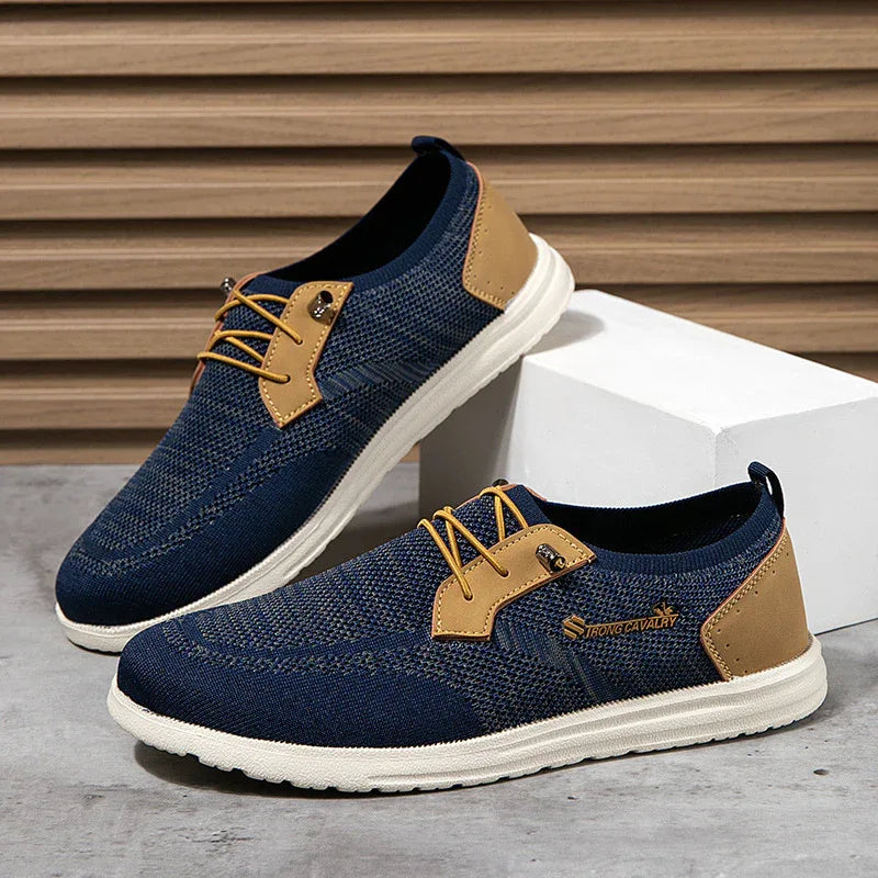 Casual Slip-On Mesh Shoes Lightweight Breathable Loafers Men Walking Running Sports Shoes