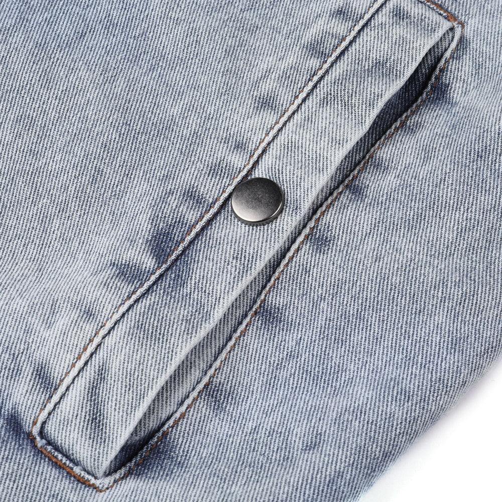Men's Retro Denim Patchwork Jacket