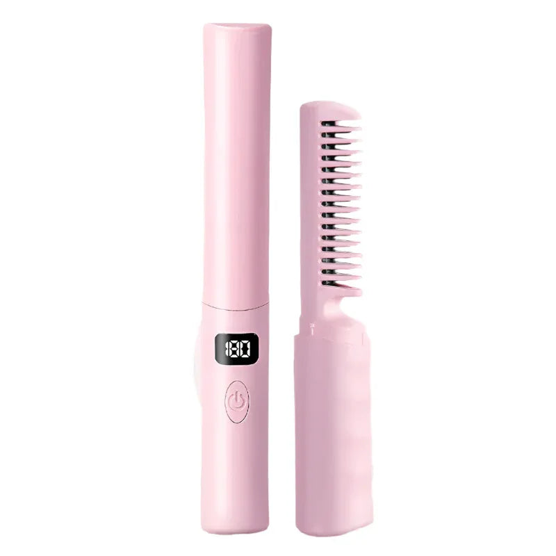Electric LCD Hair Straightener Comb
