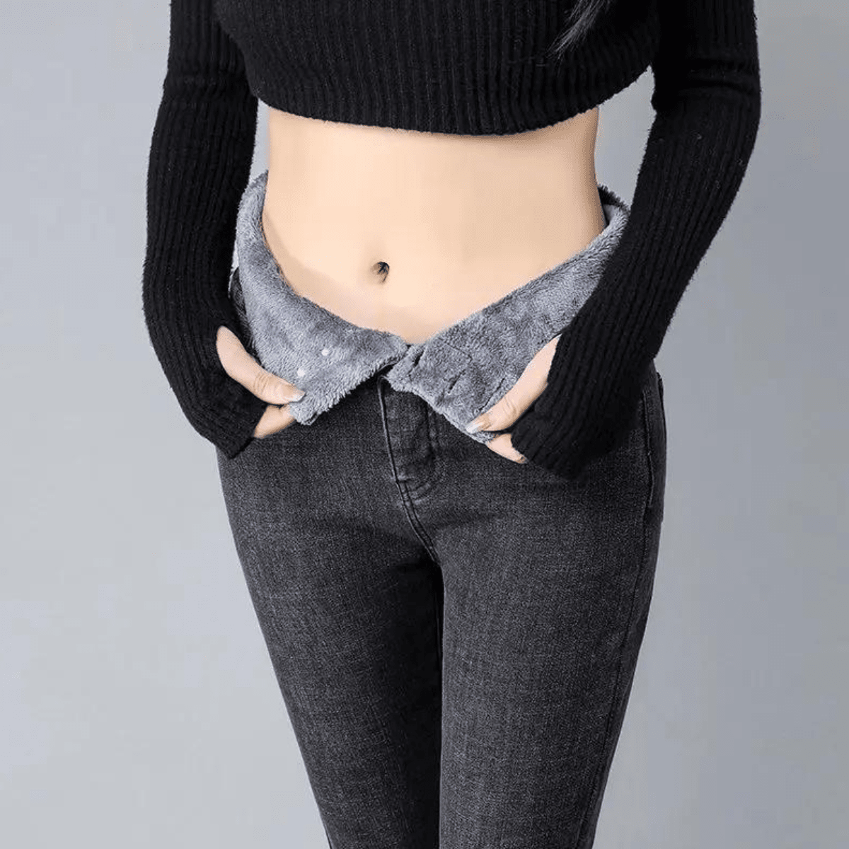 Fleece Skinny Jeans