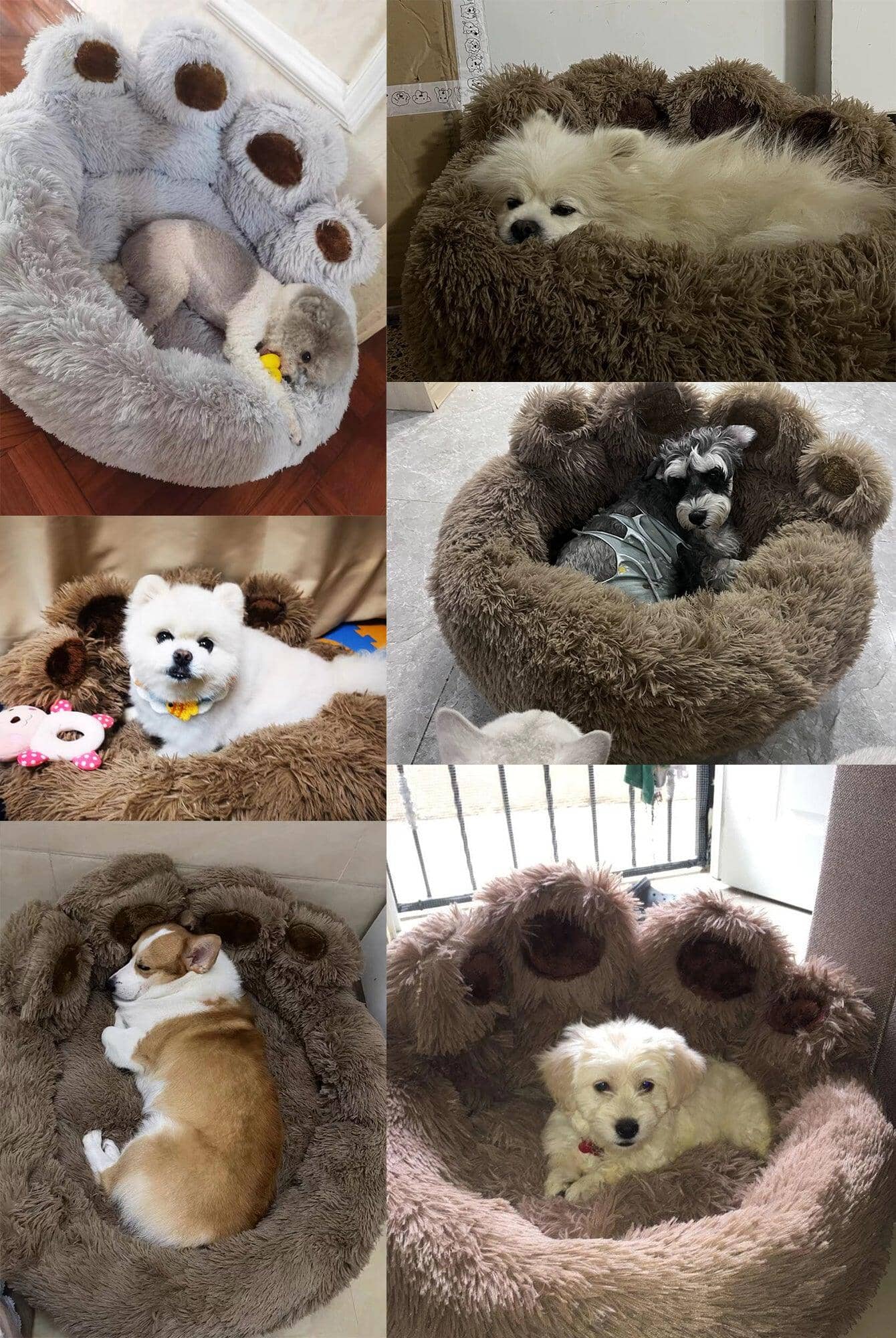 Fluffig och gosig bädd för hund och katt
