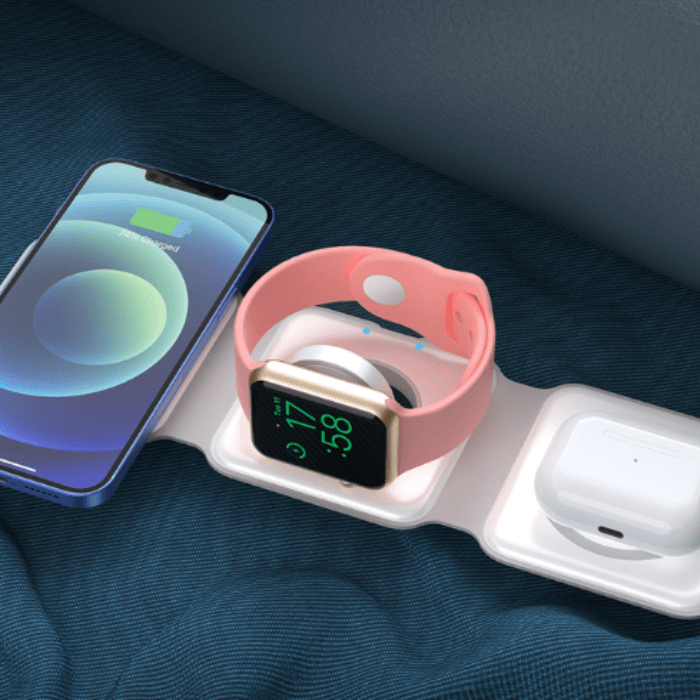 Trådlös laddare med tre zoner