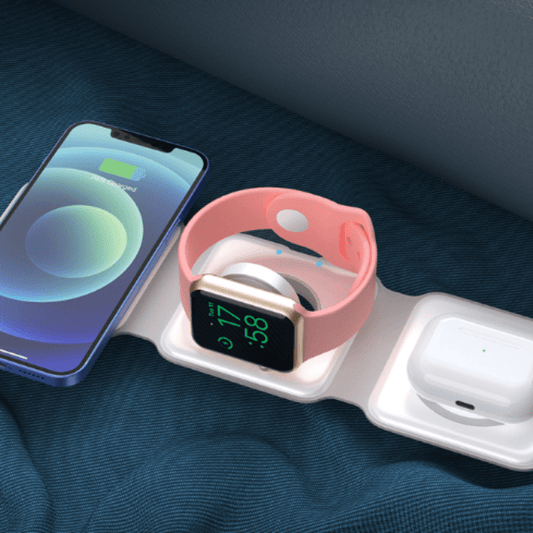 Trådlös laddare med tre zoner