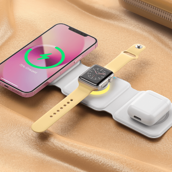 Trådlös laddare med tre zoner