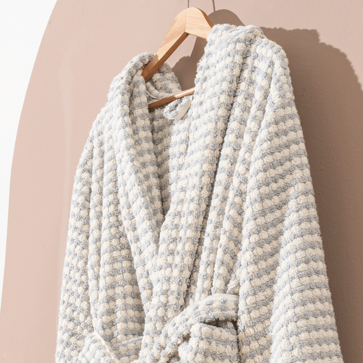 Grå morgonrock - Pom pom