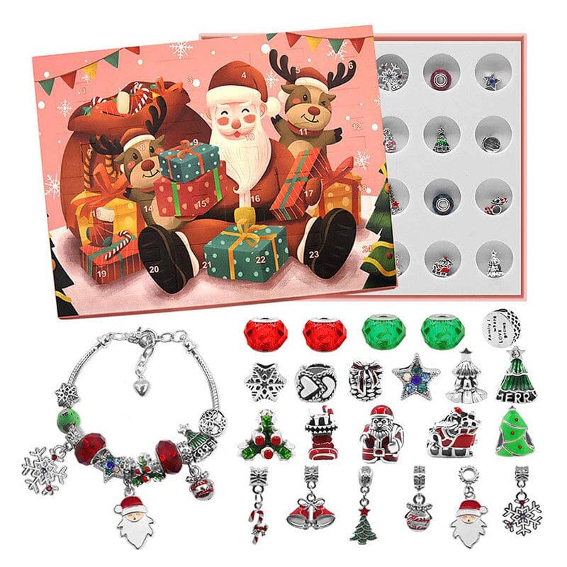 Julkalender DIY jularmband  (4 stilar）