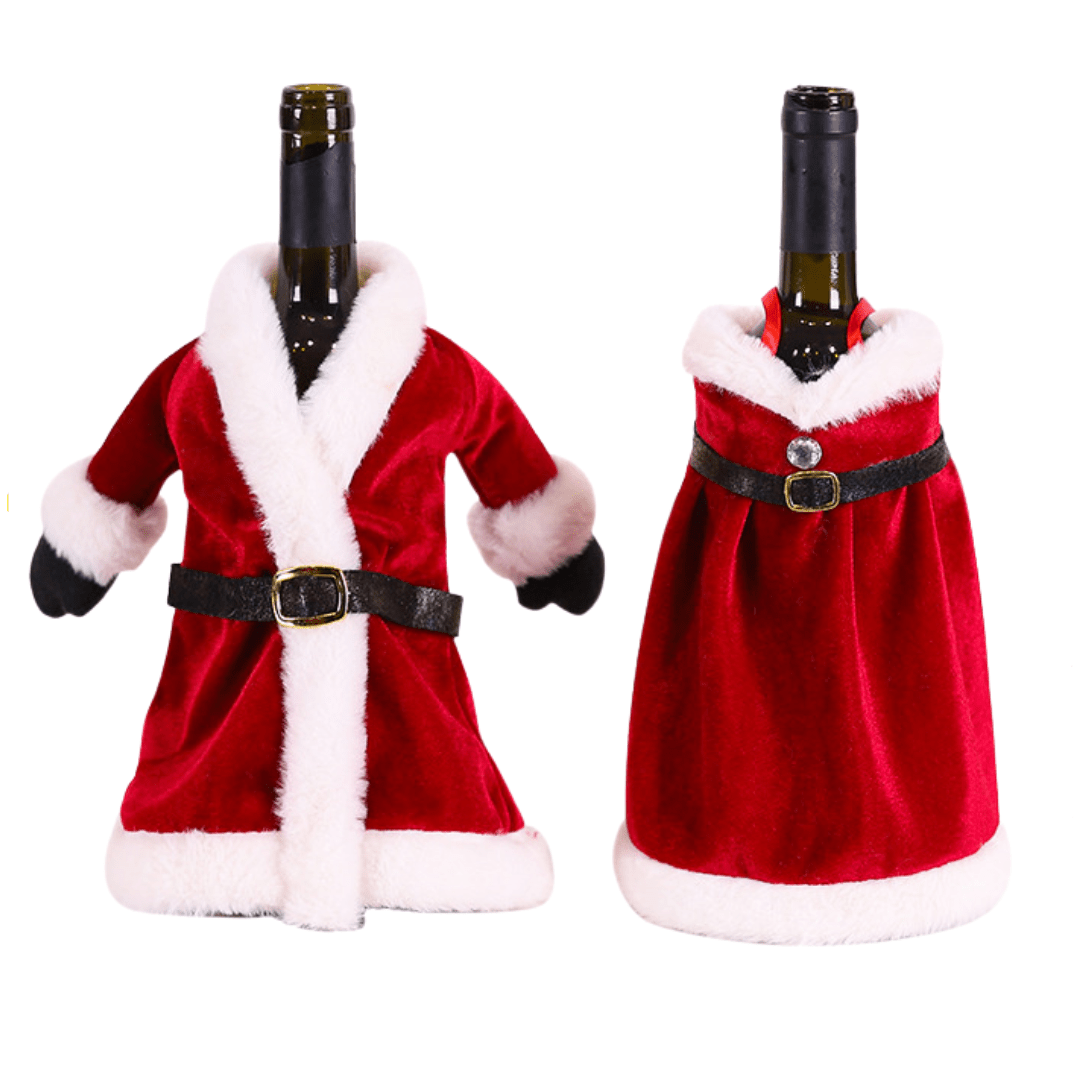 Julkläder till vinflaska