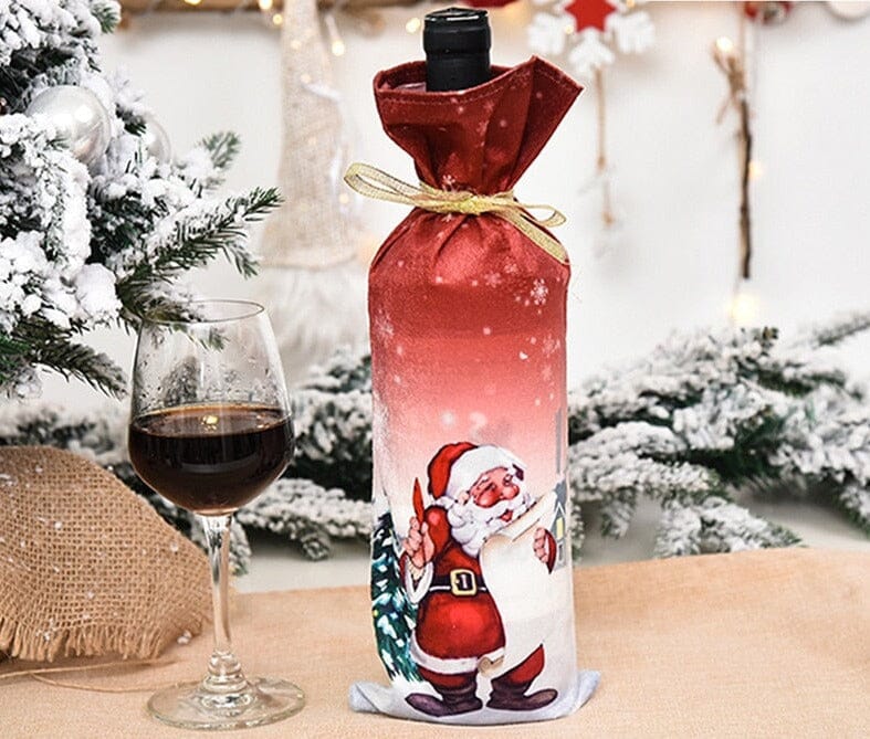 Julkläder till vinflaska