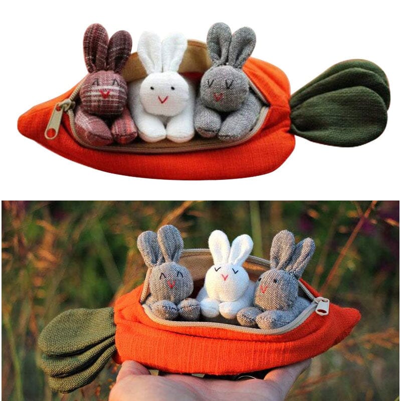 Kaniner i morot - Söt dekoration