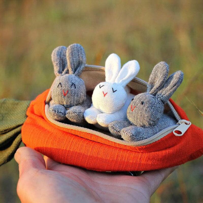 Kaniner i morot - Söt dekoration