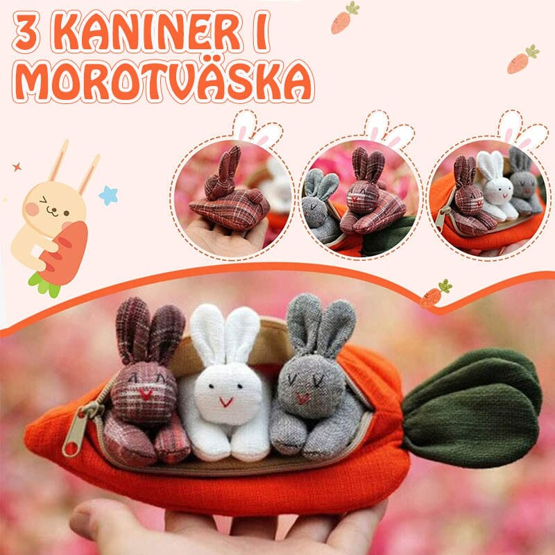 Kaniner i morot - Söt dekoration