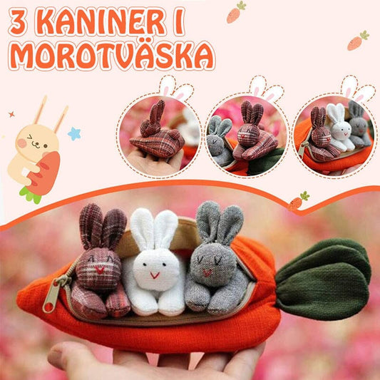 Kaniner i morot - Söt dekoration