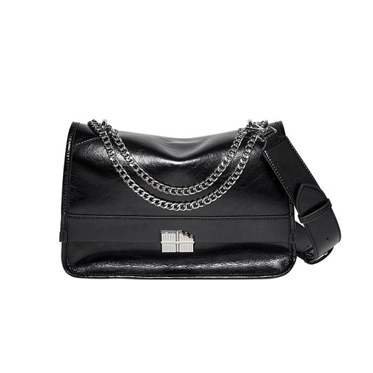 Large-Capacity Calf Leather Work Commute Bag-0