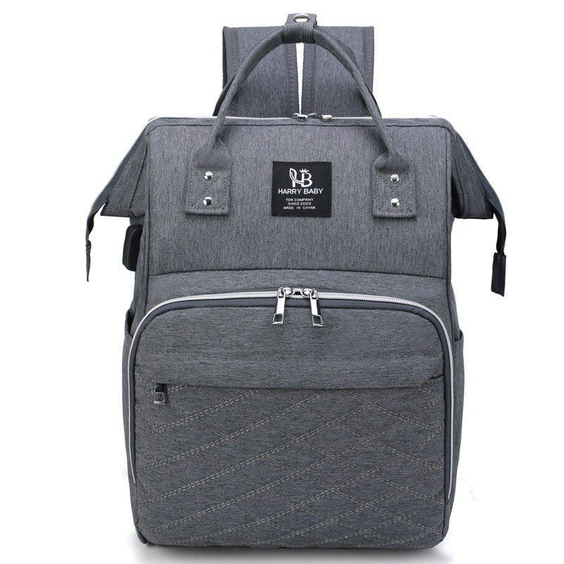 Large Capacity USB Rechargeable Oxford Cloth Diaper Bag