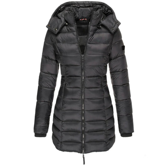 Long Warm Women's Quilted Jacket