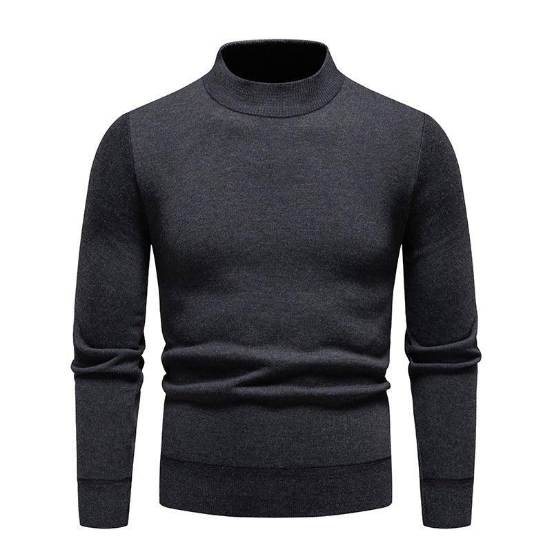 Men's Fleece-Lined Thick Round Neck Sweater