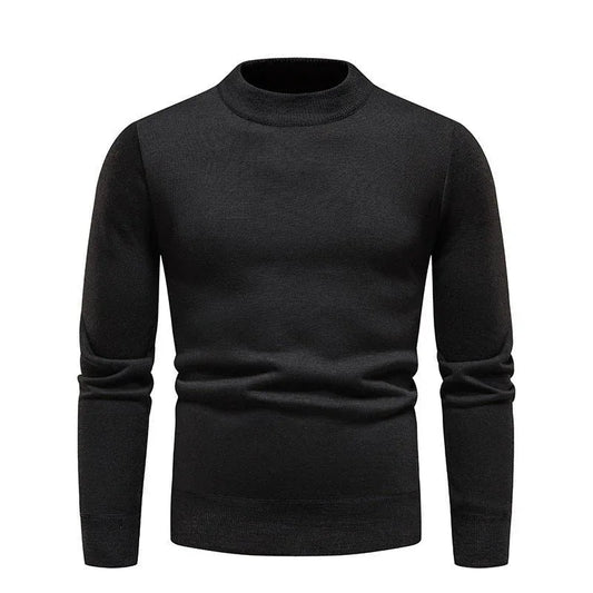 Men's Fleece-Lined Thick Round Neck Sweater
