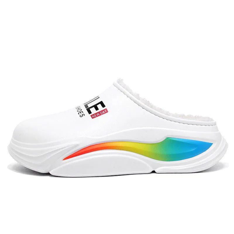 Men's Warm Waterproof Non-Slip Indoor Outdoor Slippers