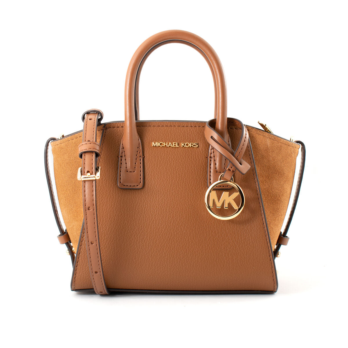 Michael Kors Handväska Avril Konstlader Praktiska Brun
