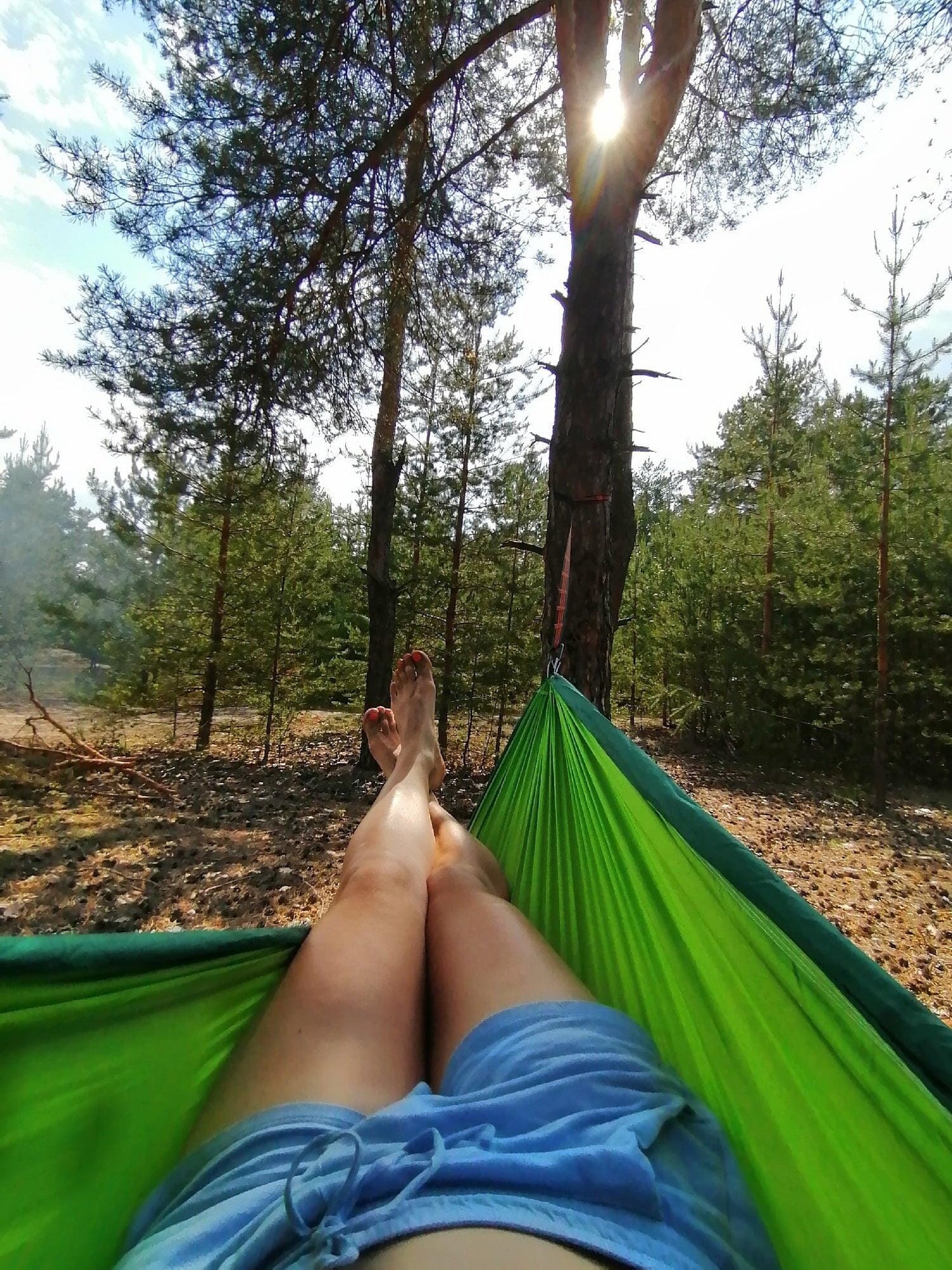 Stor Portabel Hängmatta - Njut av Naturen i Komfort