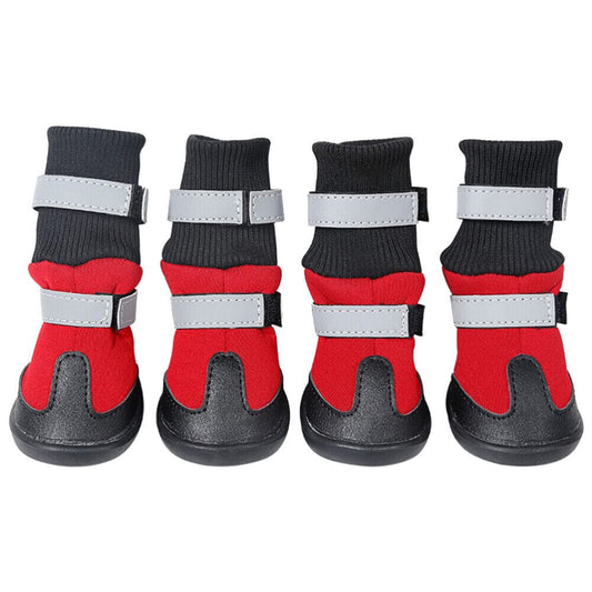 Reflektiva vadderade hundskor för större hundar (4 skor)
