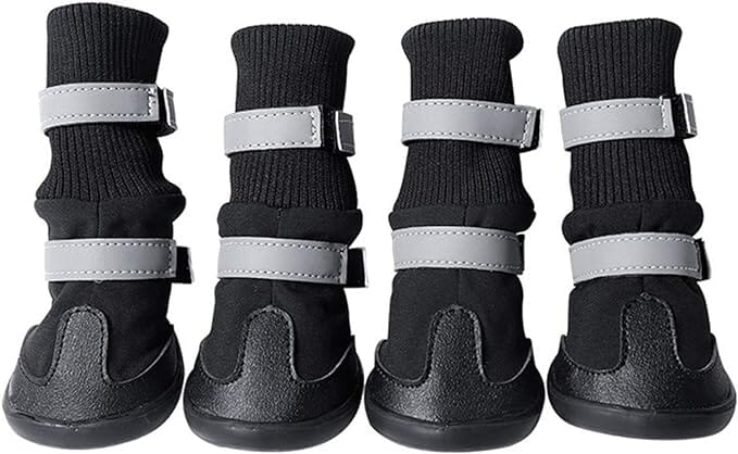 Reflektiva vadderade hundskor för större hundar (4 skor)