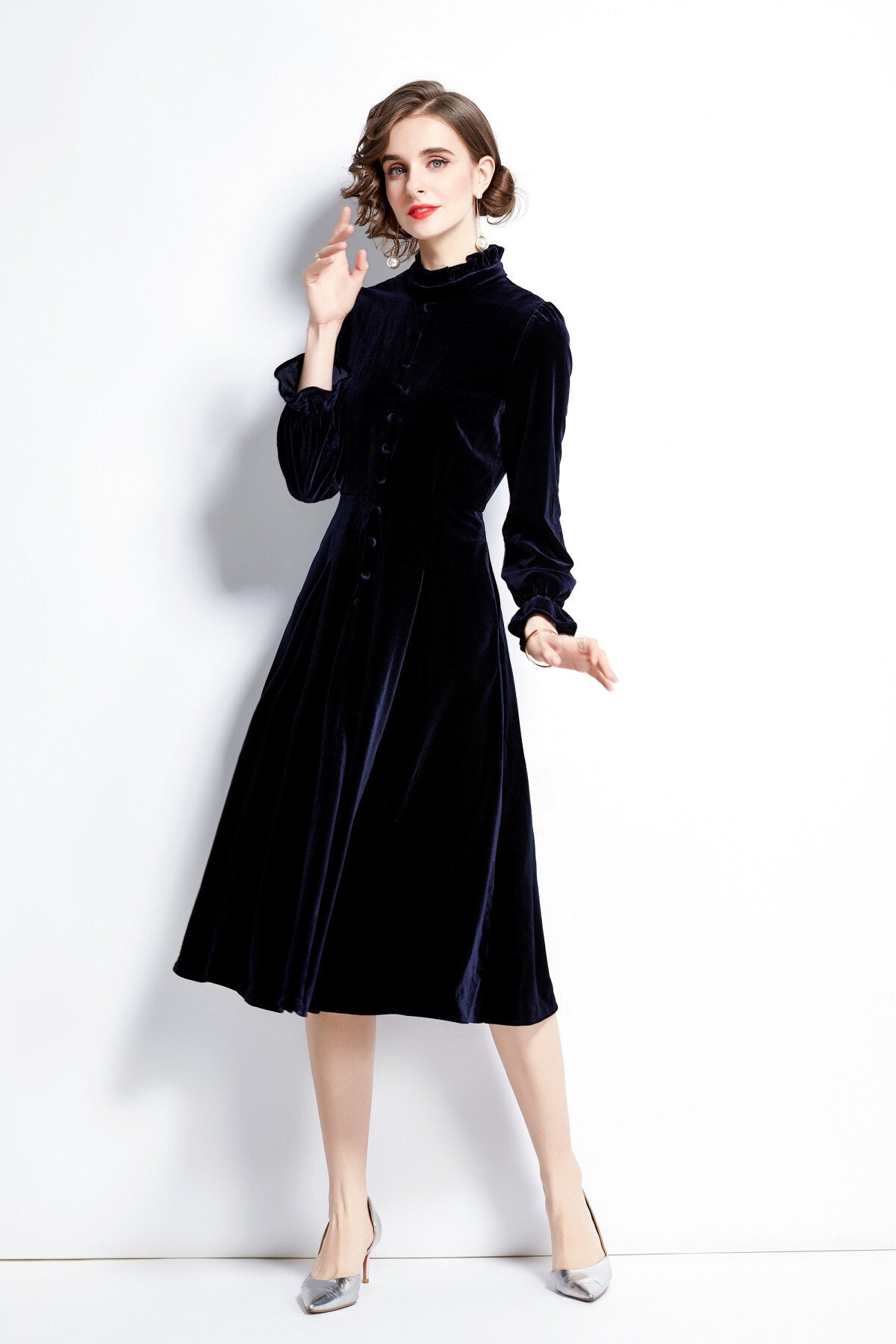 Royal Palace Velvet Dress-2