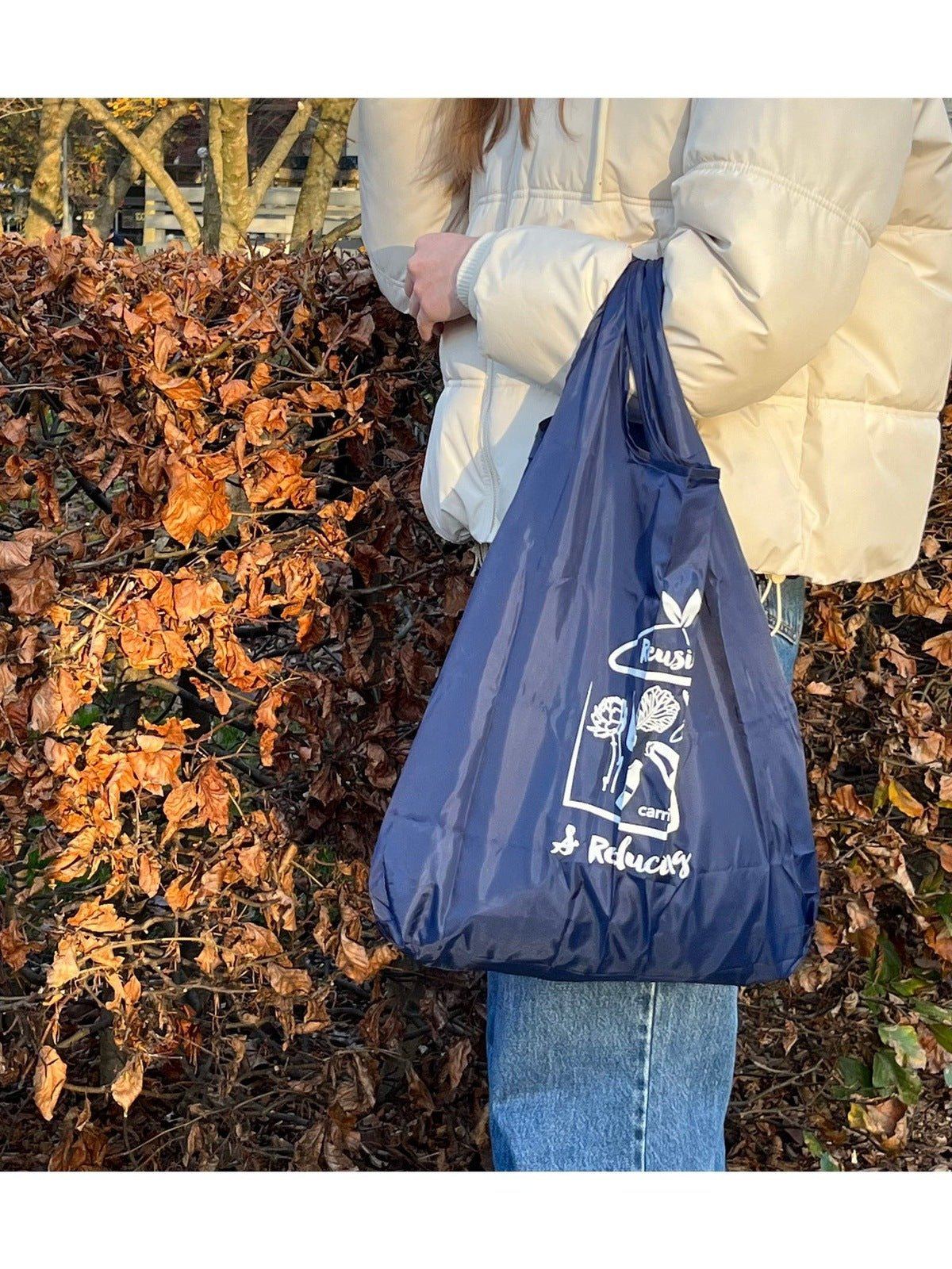 Shop Bag (Blå) - "Reusing and Reducing"
