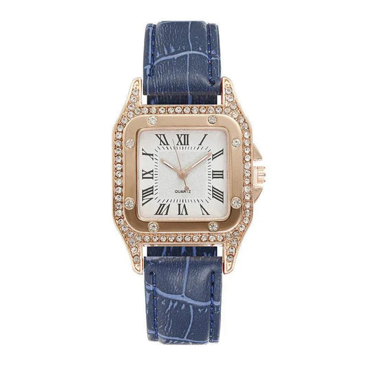 Square Rhinestone Watch For Women