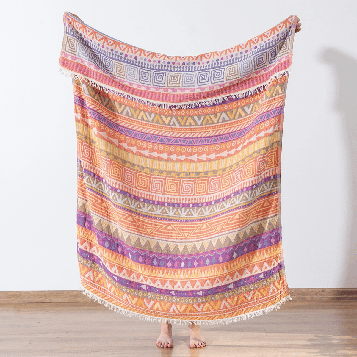 Stor färgglad filt - Maori