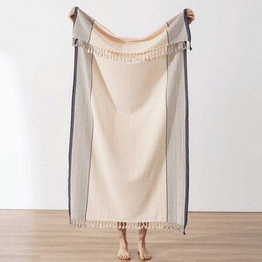 Strandhandduk beige handduksset